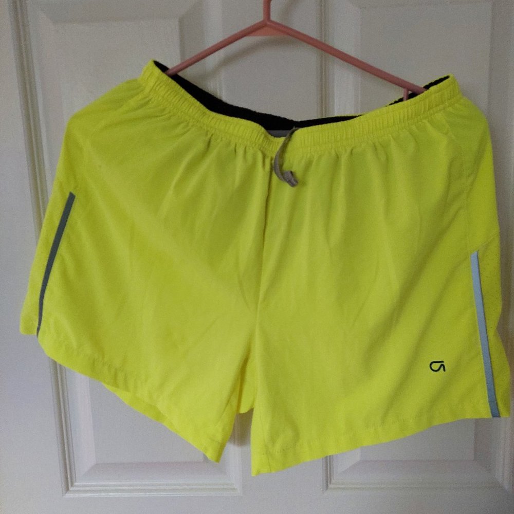 Gap Men's Size S GapFit Lined Running Shorts Light Lemon Soft Super Stretch